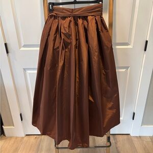 Elegant Brown Midi Skirt